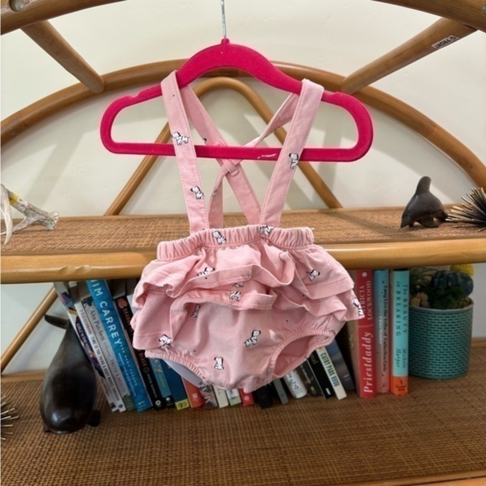 Mayoral newborn ruffle suspenders romper
